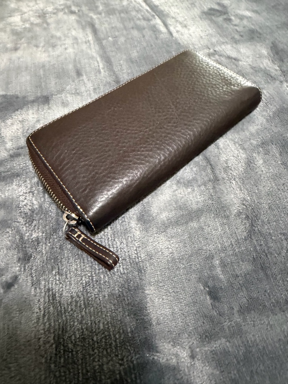 Coach Brown Pebble Leather Zip Around Accordion Chelsea Wallet - Picture 3 of 6